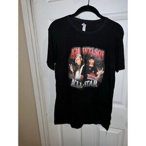 A'ja Wilson 2022 Shirt Vintage Style WNBA A'ja Wilson Shirt Black Graphic Sz M